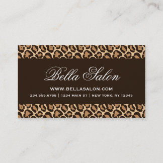 Tarjeta De Visita Impresión de Girly Leopard