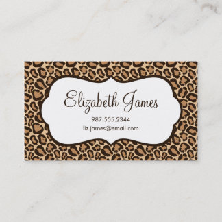 Tarjeta De Visita Impresión de Girly Leopard