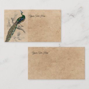 Tarjeta De Visita Impresión de historial natural de pavo real