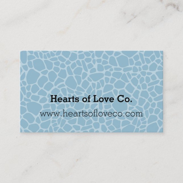 Tarjeta De Visita Impresión de jirafa azul (Anverso)