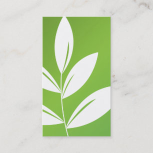Tarjeta De Visita Impresión de la naturaleza - hojas del verde