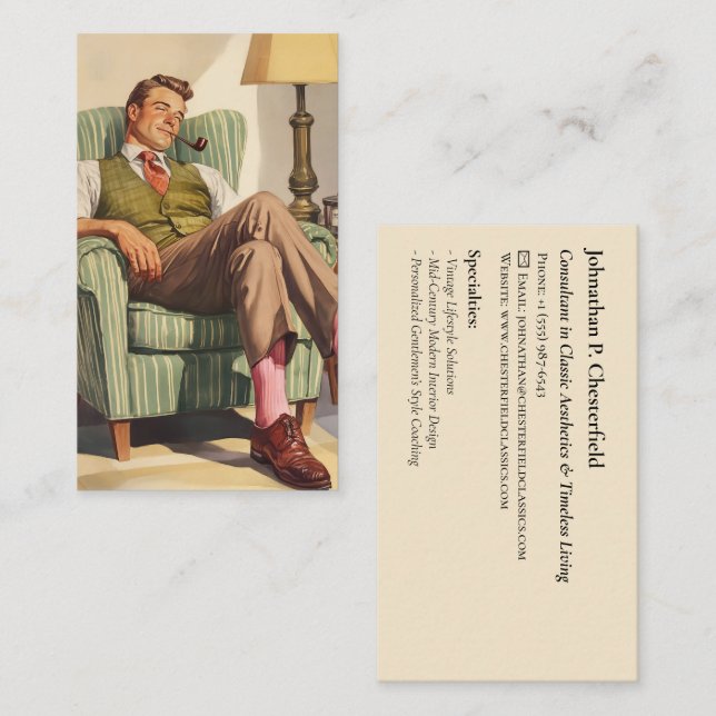 Tarjeta De Visita Impresión de lienzo estirado (Anverso / Reverso)