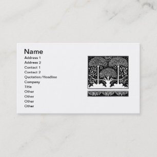 Tarjeta De Visita Impresión de patrón de árbol Art Nouveau de Aubrey