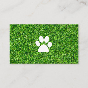 Tarjeta De Visita Impresión de perras   Fondo Verde