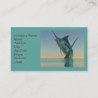 Tarjeta De Visita Impresión de pescado deportivo de Marlin