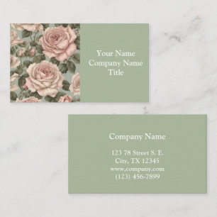 Tarjeta De Visita Impresión de Rosa de jardín de estilo victoriano