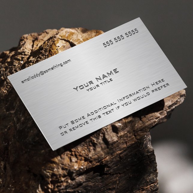 Tarjeta De Visita Impresión de textura metálica moderna (Subido por el creador)