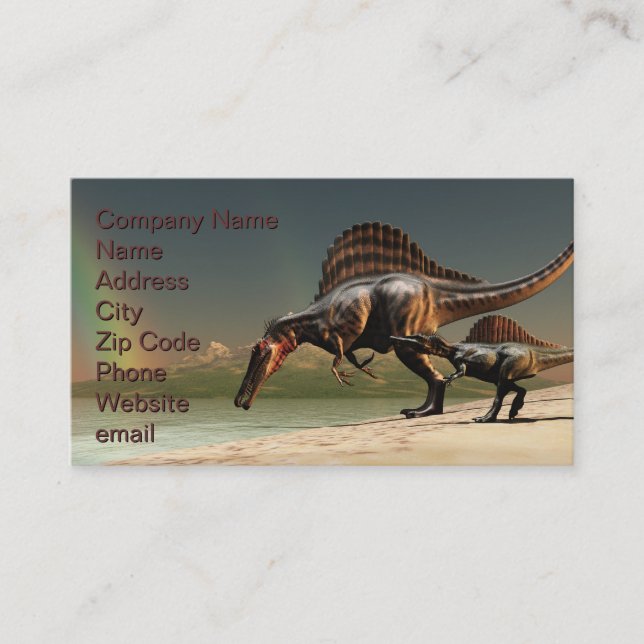 Tarjeta De Visita Impresión del arcoiris Spinosaurus (Anverso)