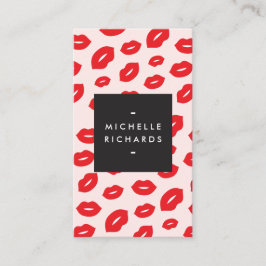 Tarjeta De Visita Impresión del brillo rojo y rosa para los artistas