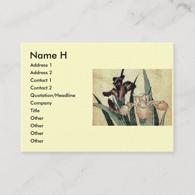 Tarjeta De Visita Impresión en madera de Ukiyo-e de Katsushika Hokus (Anverso)