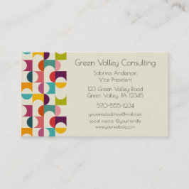 Tarjeta De Visita Impresión geométrica moderna de color de medio sig