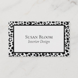 Tarjeta De Visita Impresión profesional de leopardo negro y gris
