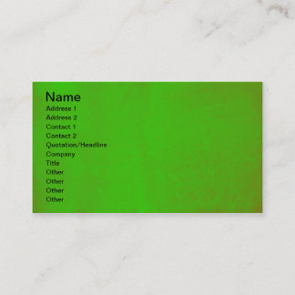 Tarjeta De Visita Impresión verde