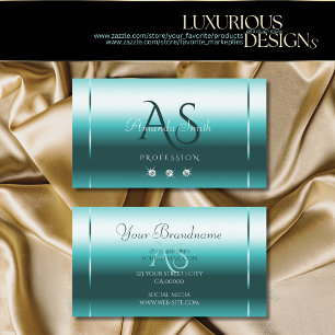Tarjeta De Visita Impresionante degradado Verde azulado Sparkling Di