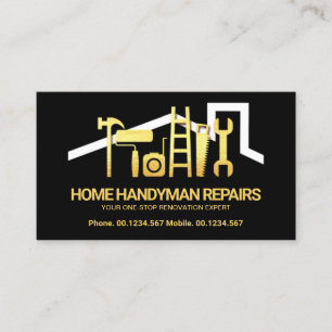 Tarjeta De Visita Impresionante funda de herramientas de mano de oro