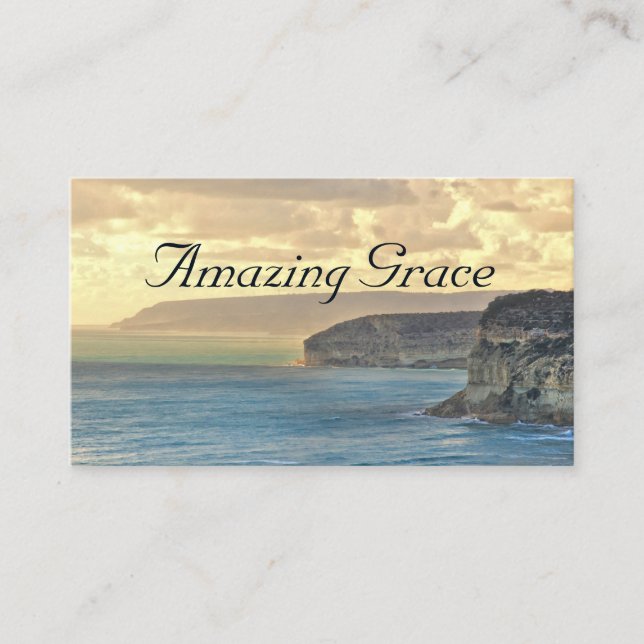 Tarjeta De Visita Impresionante Grace Ocean View Sunset, (Anverso)