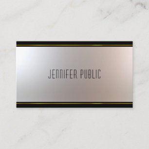 Tarjeta De Visita Impresionante Llanura De Glam Profesional Moderno