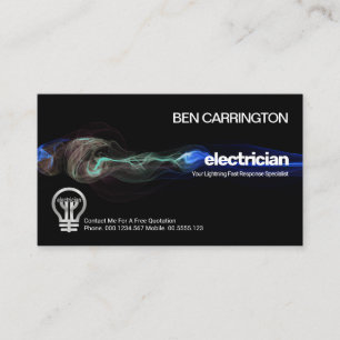 Tarjeta De Visita Impresionante luz eléctrica en huelga de luz eléct