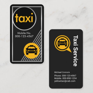 Tarjeta De Visita Impresionante marco de taxi de plata conduciendo