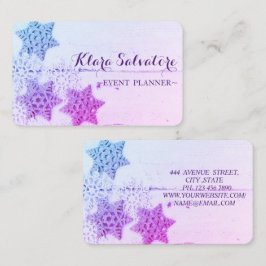 Tarjeta De Visita Impresionante Navidad perfecto Purple Snowflake