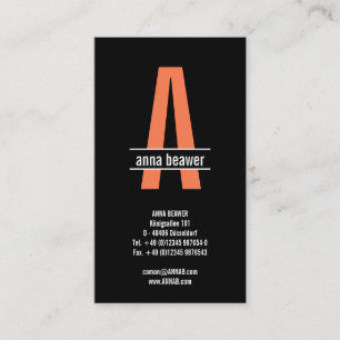 Tarjeta De Visita Impresionante negrita bueno para leer