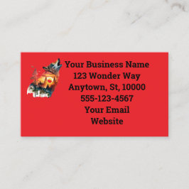 Tarjeta De Visita Impresionante Silueta Sunset Howling Wolf