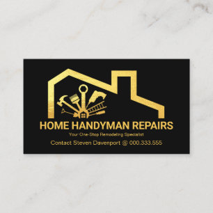 Tarjeta De Visita Impresionantes herramientas de mano en la parte su