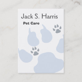 Tarjeta De Visita Impresiones animales de la pata del gato del perro