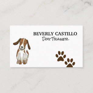 Tarjeta De Visita Impresiones de garras de perros y perros Formado
