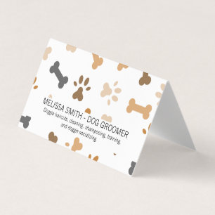 Tarjeta De Visita Impresiones de hueso y pintura de perro