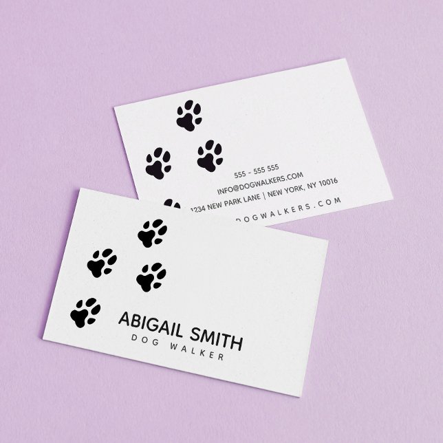 Tarjeta De Visita Impresiones de la pata de perro - sitio Mascota o  (Subido por el creador)