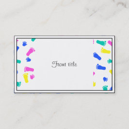 Tarjeta De Visita Impresiones de manos y pies para bebés