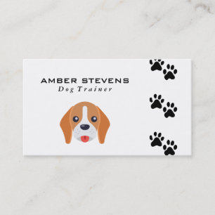 Tarjeta De Visita Impresiones de perro y logotipo de perro