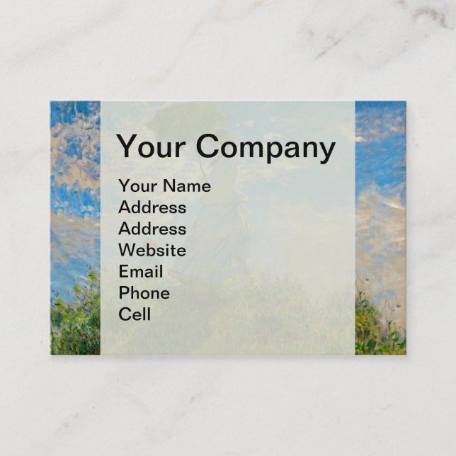 Tarjeta De Visita Impresionismo de Monet Woman Parasol (Anverso)