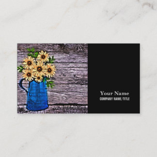 Tarjeta De Visita Impresionismo ruso jarrón azul margarita de verano