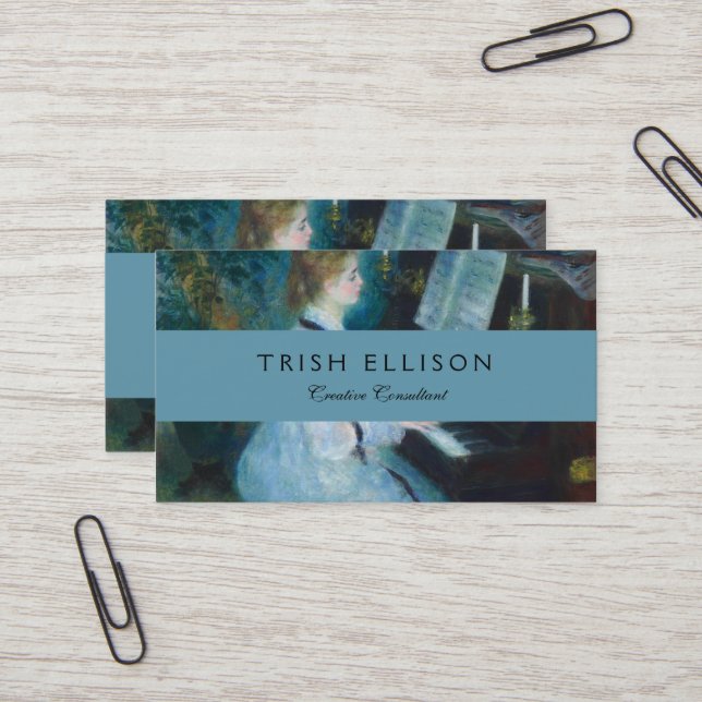 Tarjeta De Visita Impresionista de la época del piano (Anverso/Reverso In Situ)