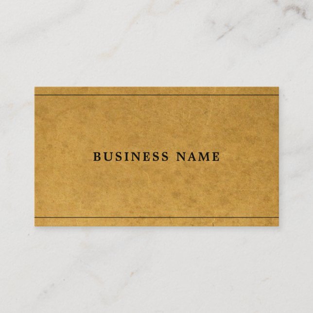 Tarjeta De Visita Impreso Kraft Paper Modern Company Professional (Anverso)