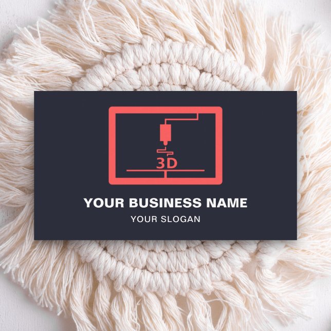 Tarjeta De Visita Impresora 3D Naranja moderna (Subido por el creador)