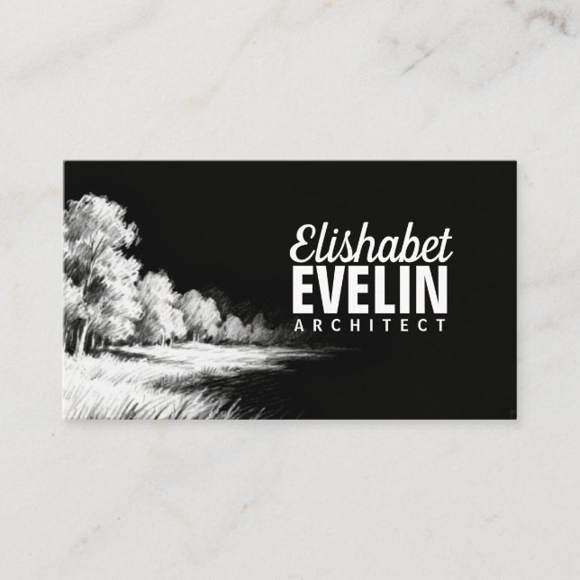 Tarjeta De Visita Impressionist Lines - Landscape 543 (Anverso)