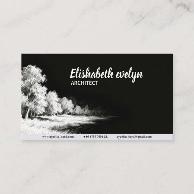 Tarjeta De Visita Impressionist Lines - Landscape g432 (Anverso)