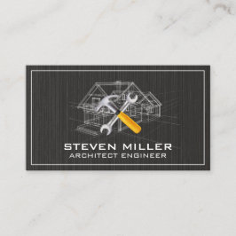 Tarjeta De Visita Imprimir azul de la casa | Arquitecto | Herramient