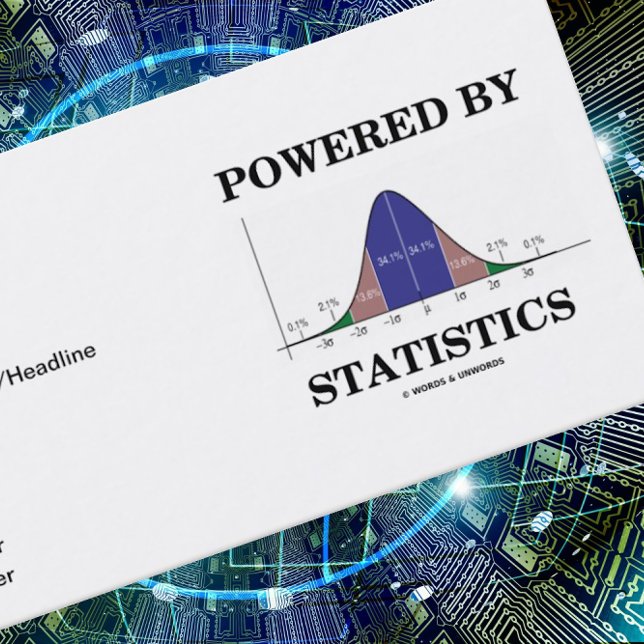 Tarjeta De Visita Impulsado Por Las Estadísticas (Actitud De Curva B (Stats attitude business card for anyone who is "Powered By Statistics")