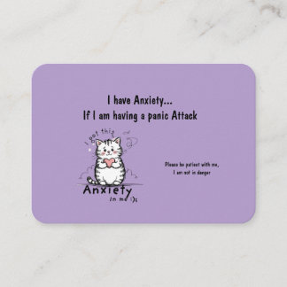 Tarjeta De Visita Incase of a Panic Attack Business Card