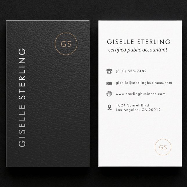 Tarjeta De Visita Income Tax Preparer CPA Accountant Faux Leather (Subido por el creador)