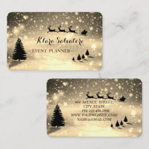 Tarjeta De Visita Increíble Navidades perfectos venado amarillo neva