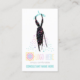 Tarjeta De Visita Independiente minorista de moda blogger añadir log