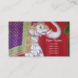 Tarjeta de visita india del elefante del arte