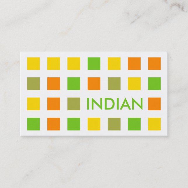 Tarjeta De Visita INDIAN (mod cuadrados) (Anverso)