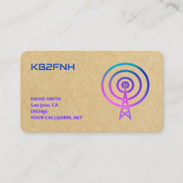 Tarjeta De Visita 📻 Indicativo de Llamada de Radioaficionado