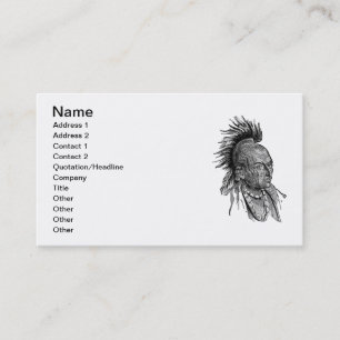 Tarjeta De Visita Indio americano